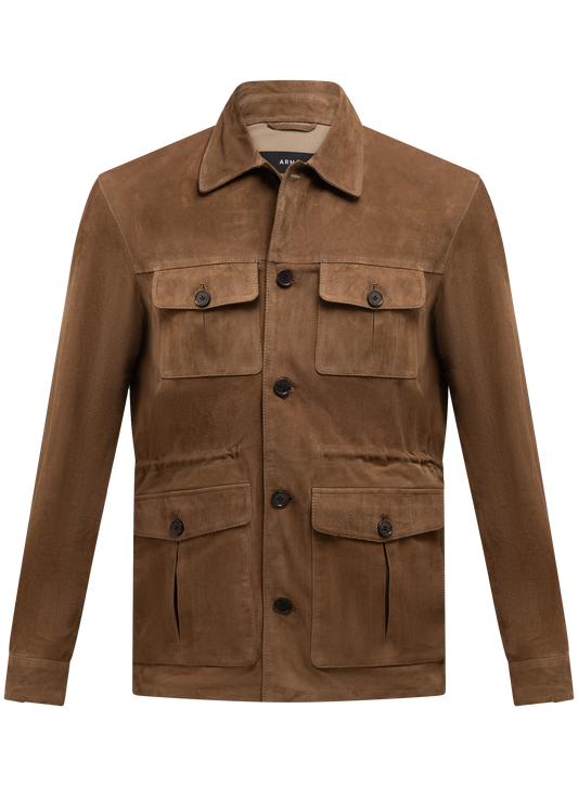 Suède duke overshirt | Bruin