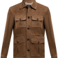 Suède duke overshirt | Bruin