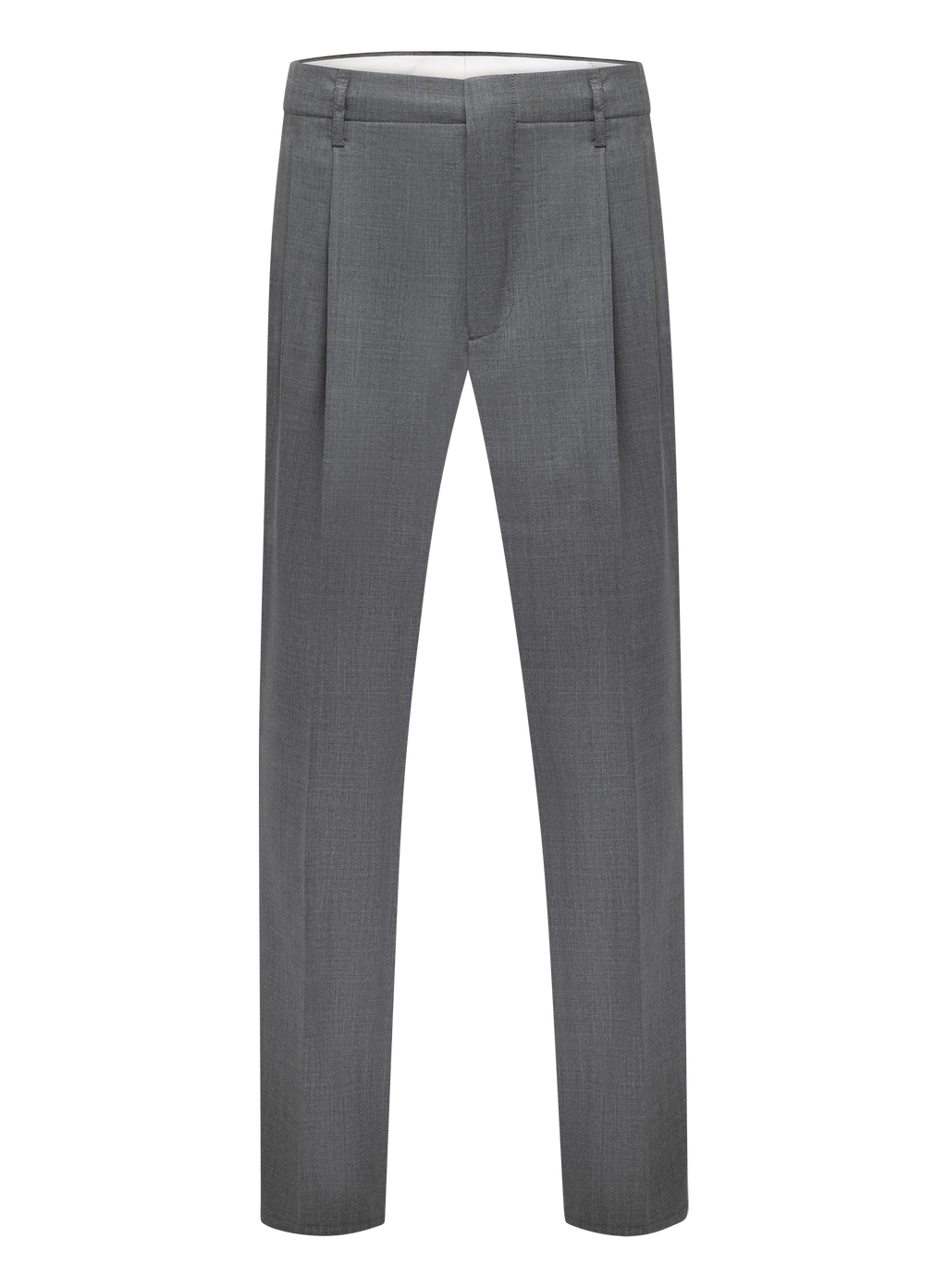 Bandplooi pantalon van scheerwol | Antraciet
