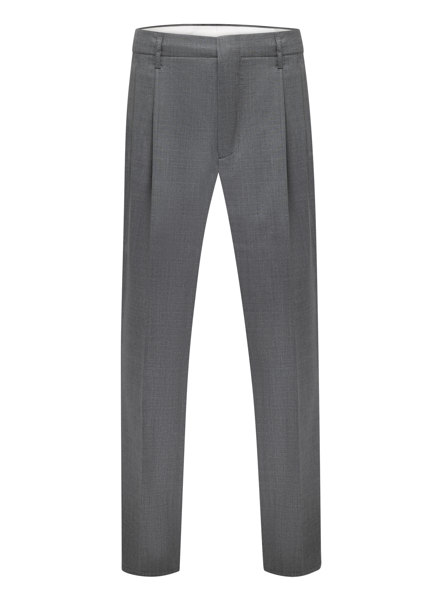 Bandplooi pantalon van scheerwol | Antraciet