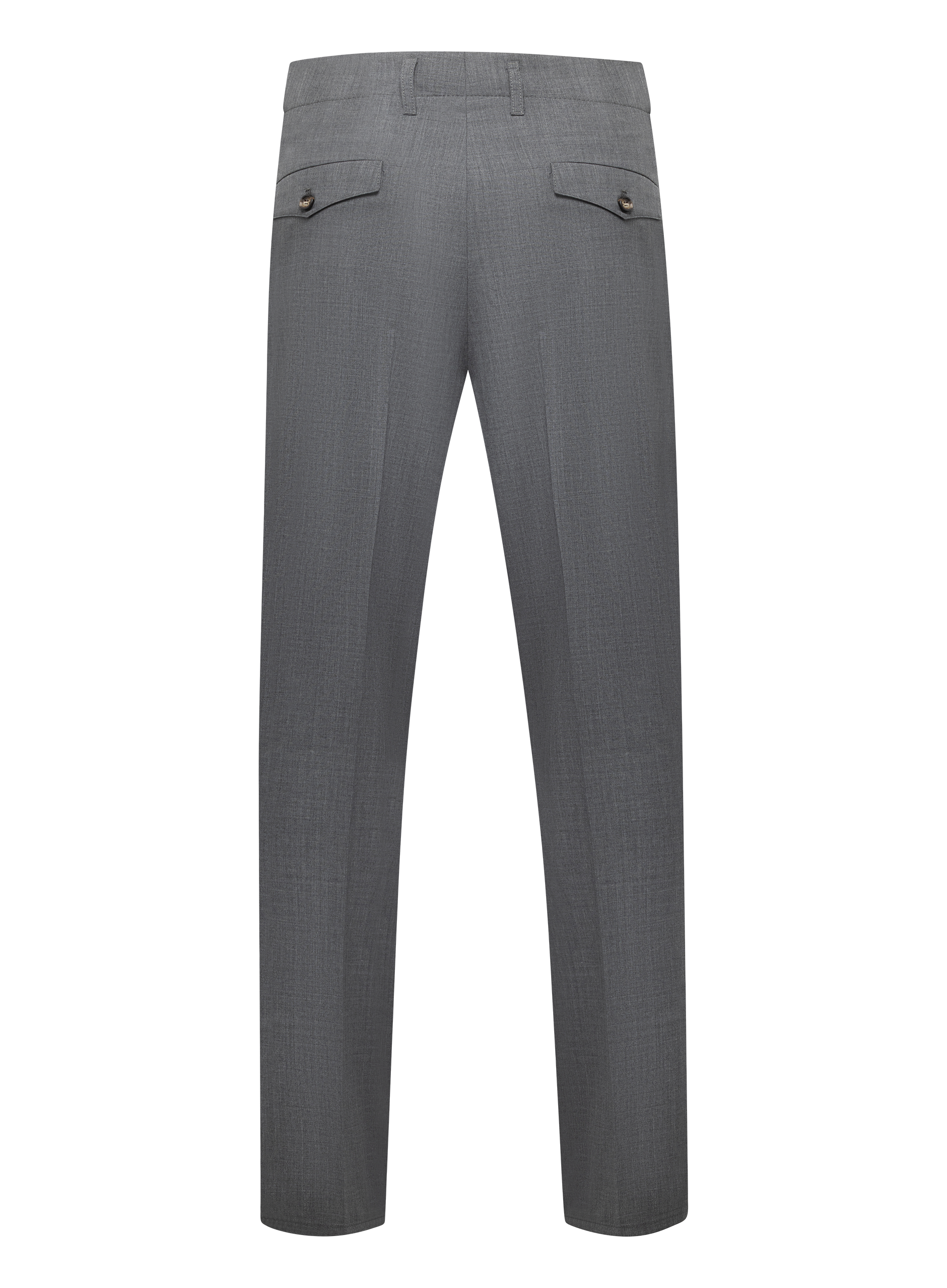 Bandplooi pantalon van scheerwol | Antraciet