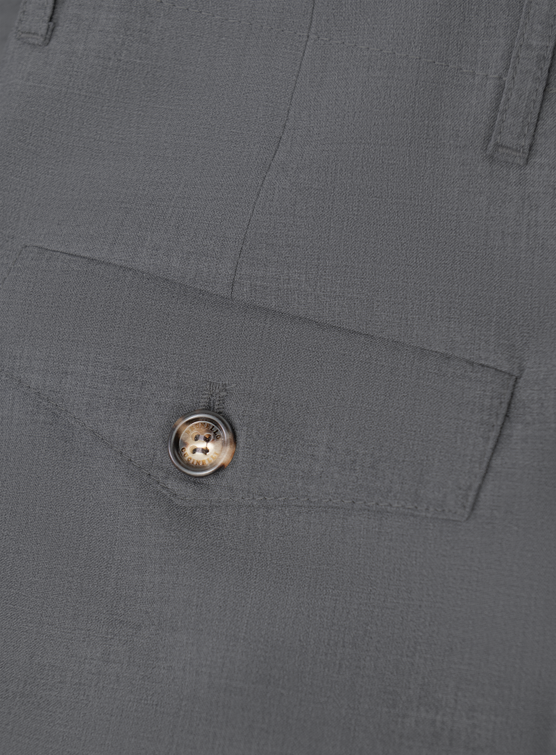 Bandplooi pantalon van scheerwol | Antraciet