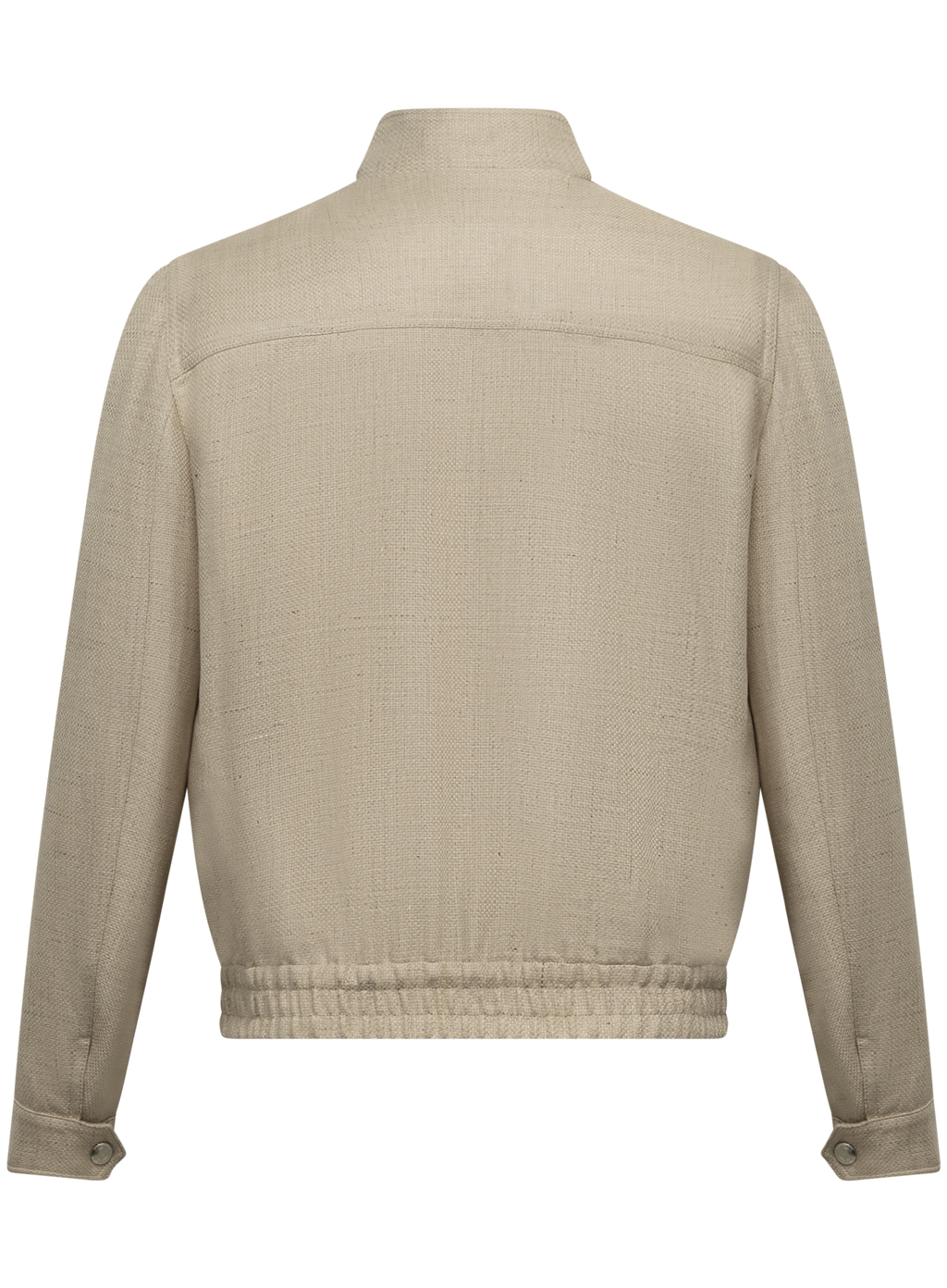 Jas van zijde, linnen en wol | Beige