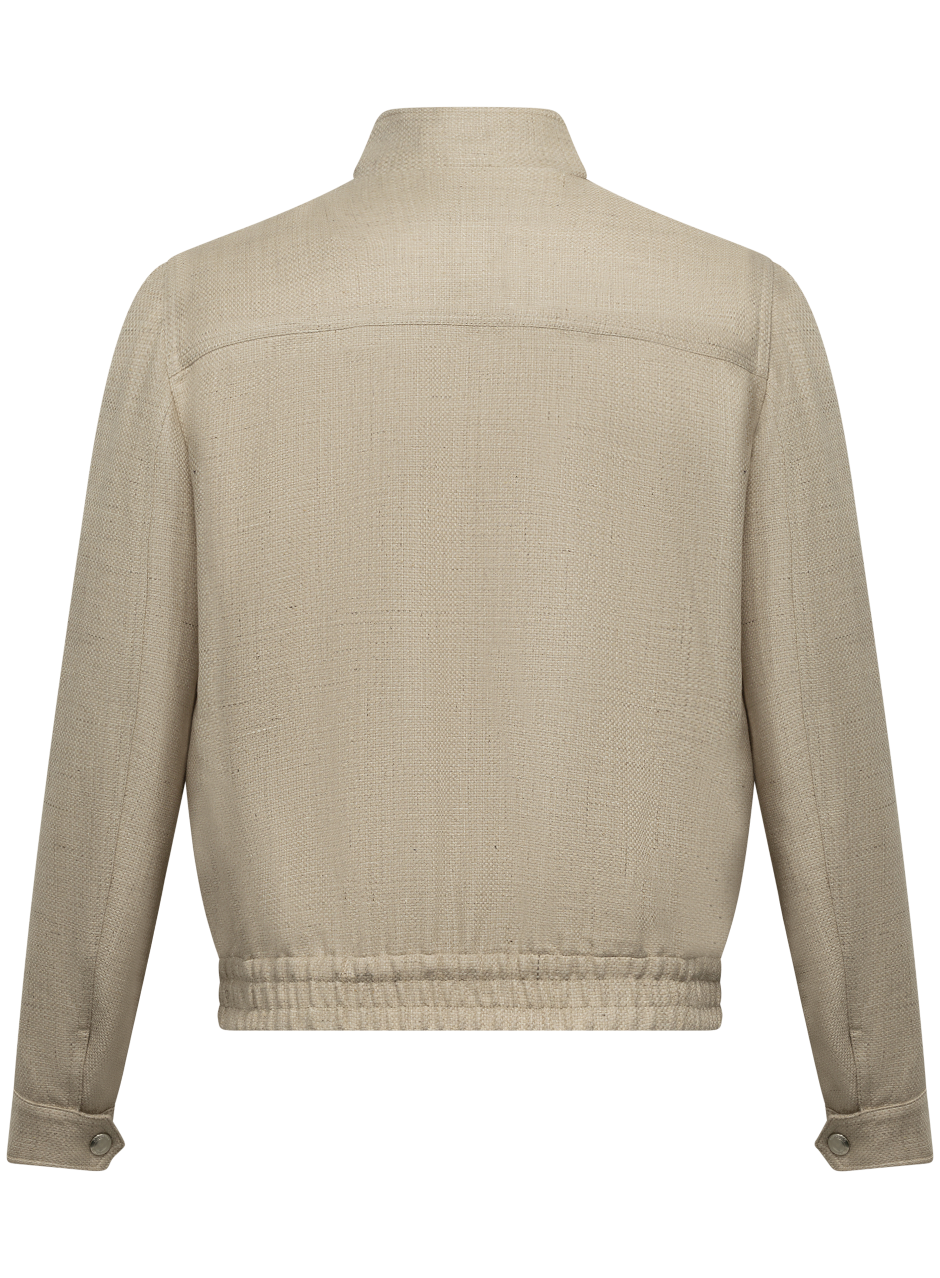 Jas van zijde, linnen en wol | Beige