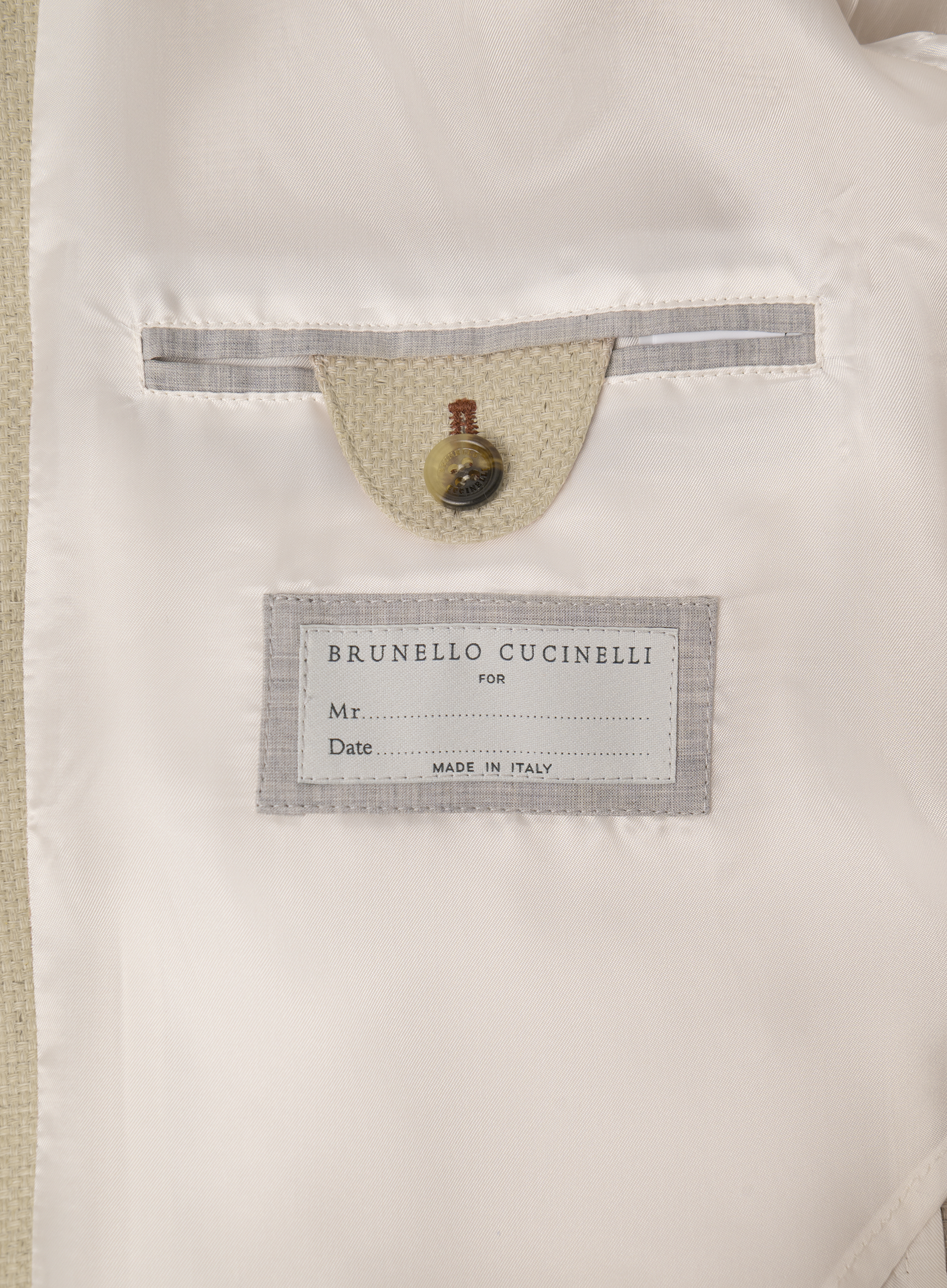 Zijden, linnen en wollen jas | FULL_WIDTH | Beige