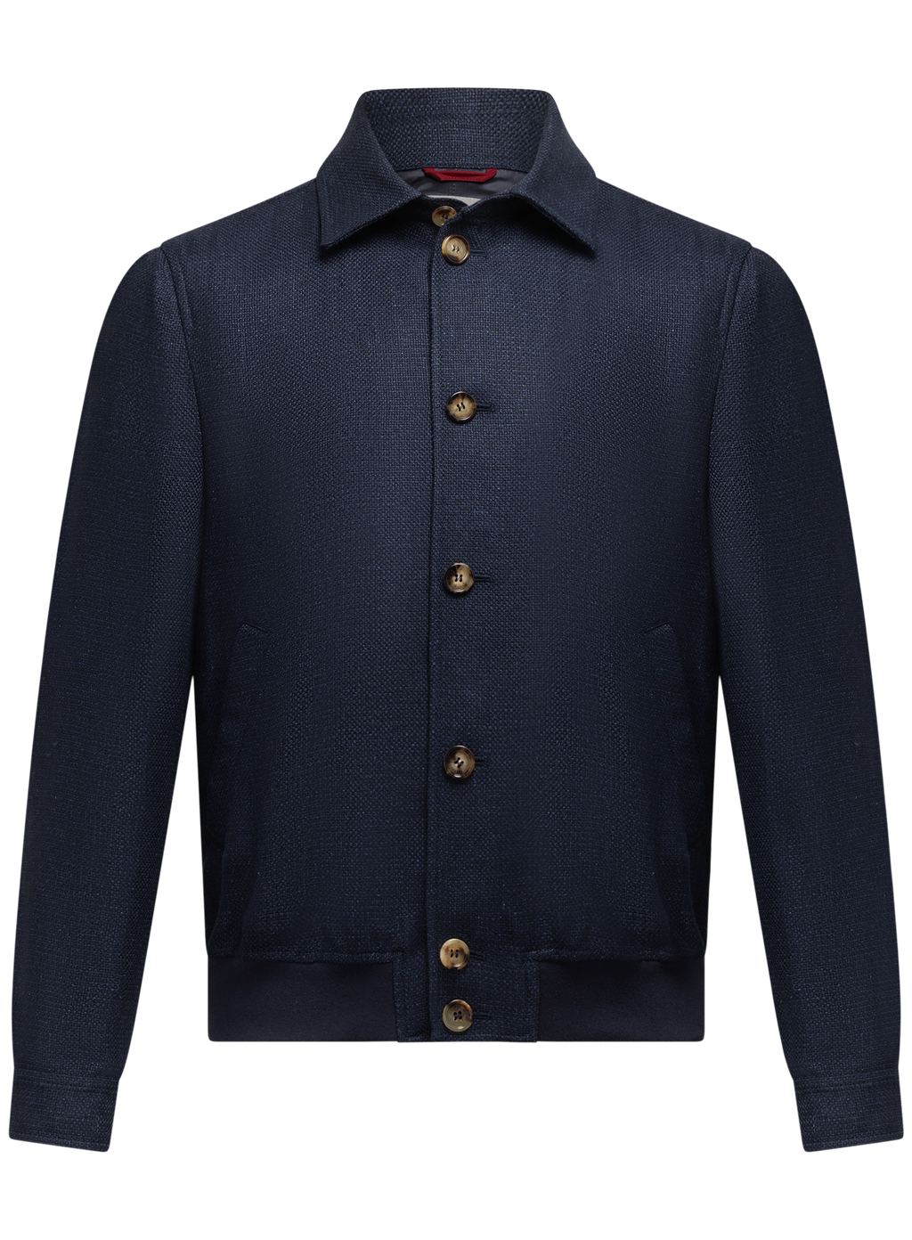 Bomberjack van zijde, linnen en wol | BLUE NAVY
