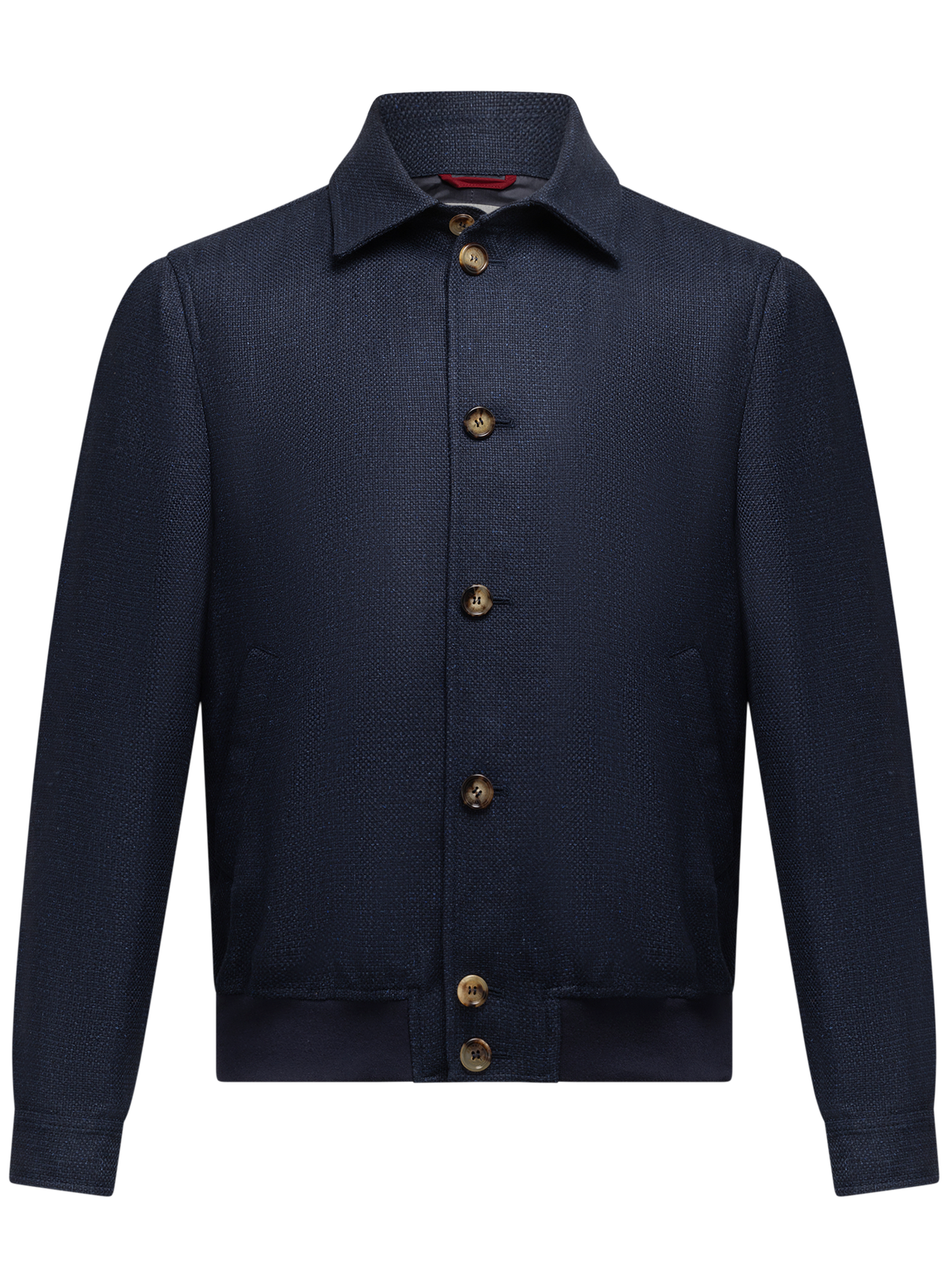 Bomberjack van zijde, linnen en wol | BLUE NAVY