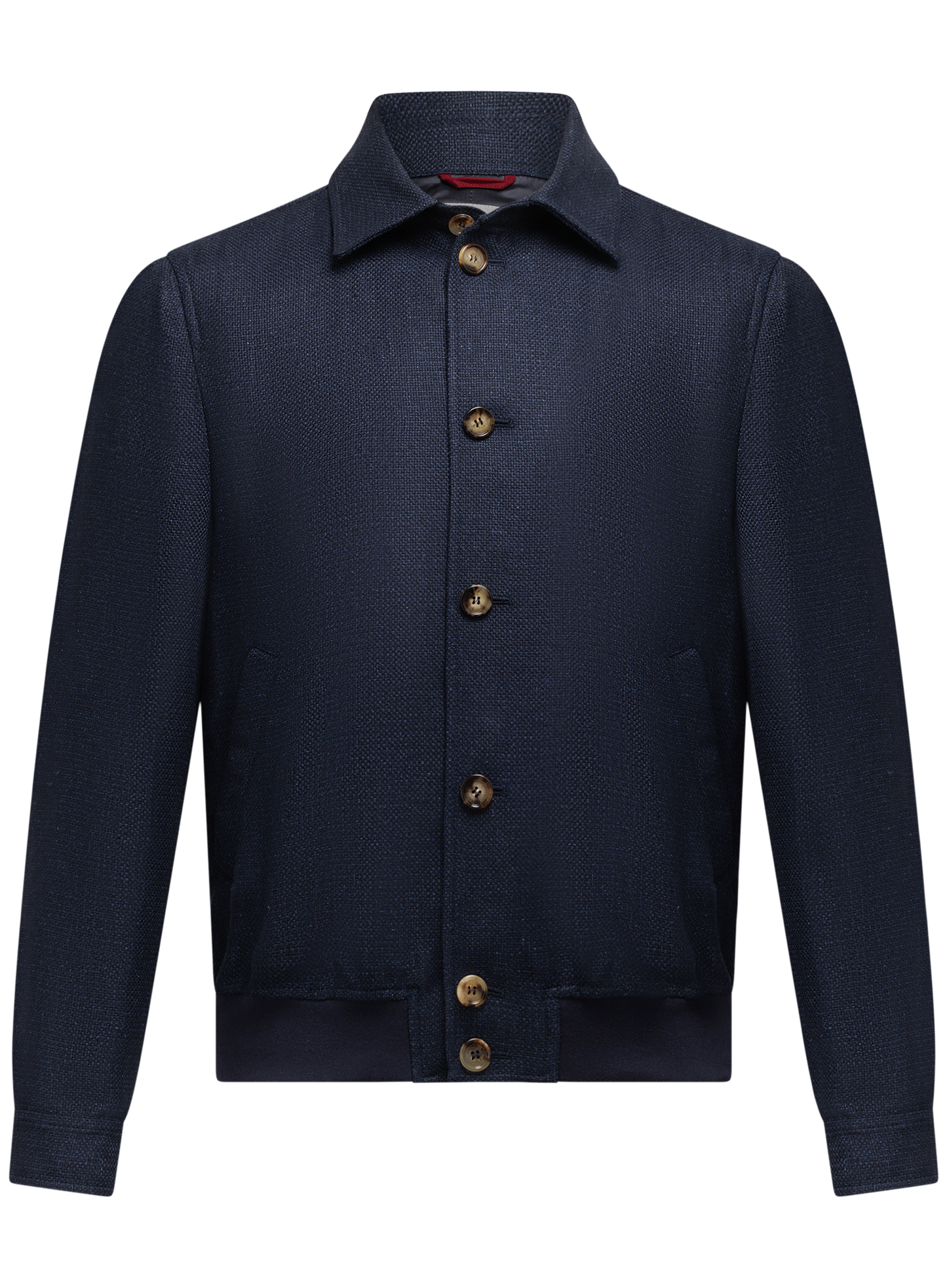 Bomberjack van zijde, linnen en wol | BLUE NAVY