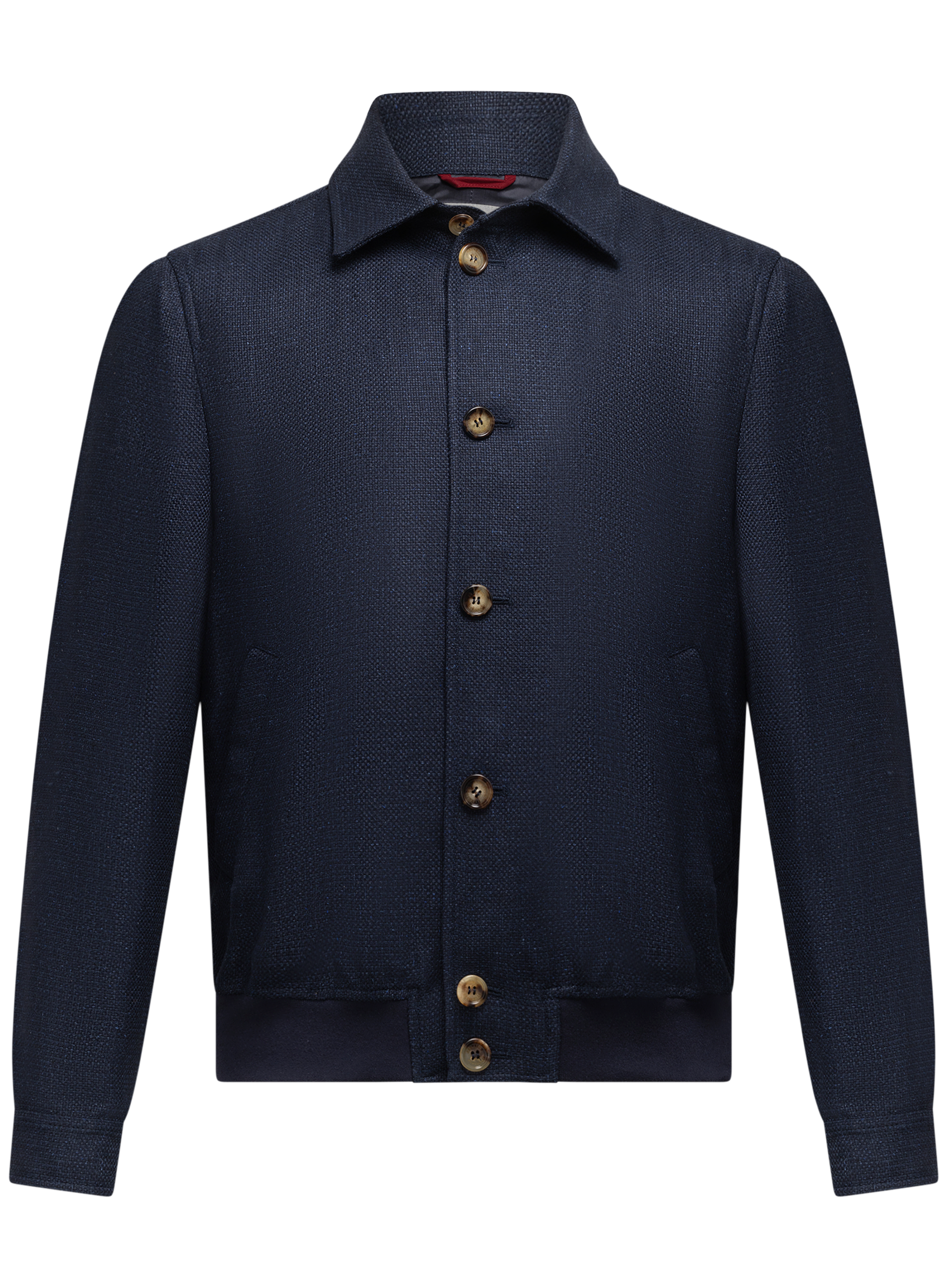 Bomberjack van zijde, linnen en wol | BLUE NAVY