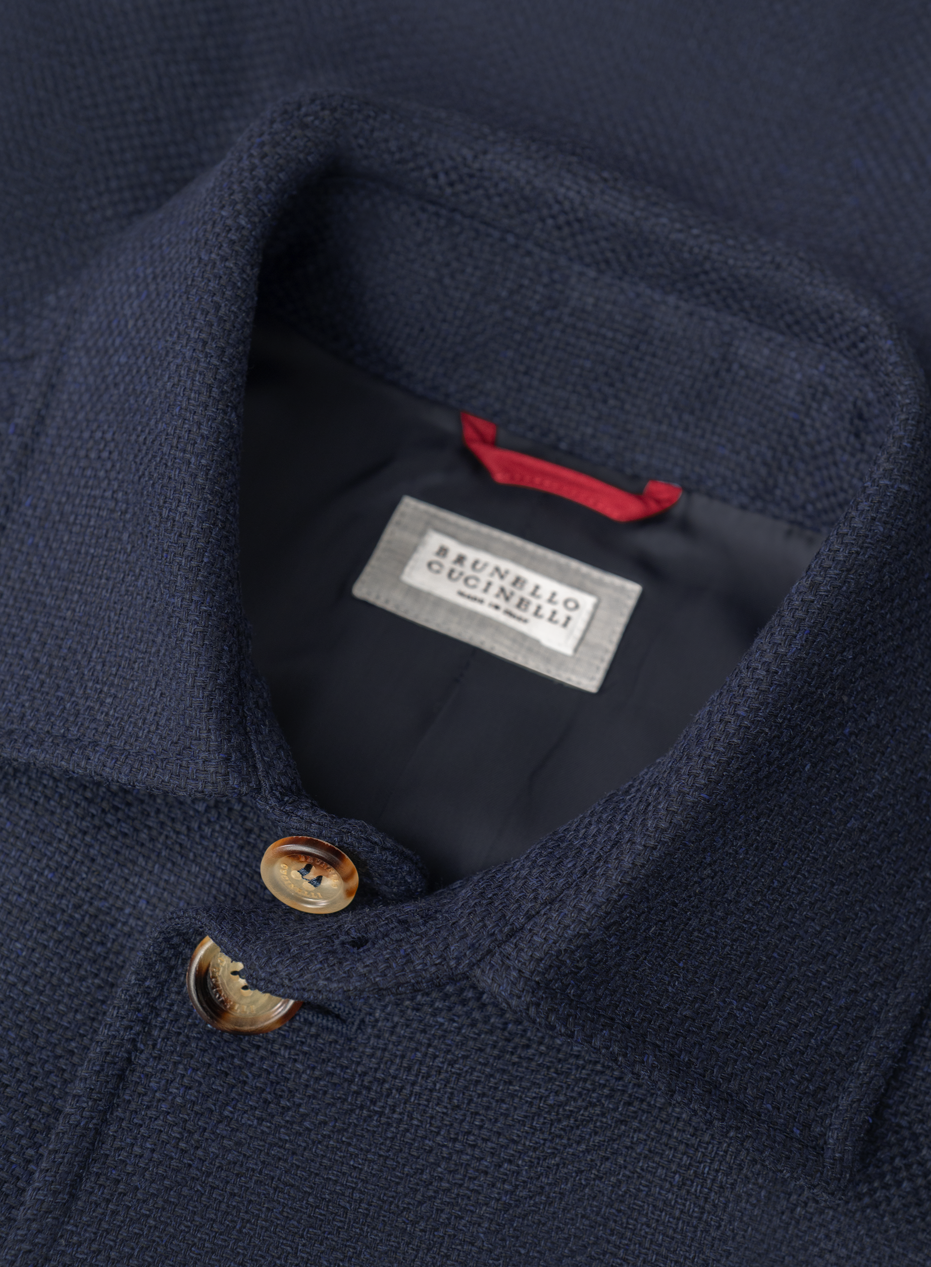 Bomberjack van zijde, linnen en wol | FULL_WIDTH | BLUE NAVY