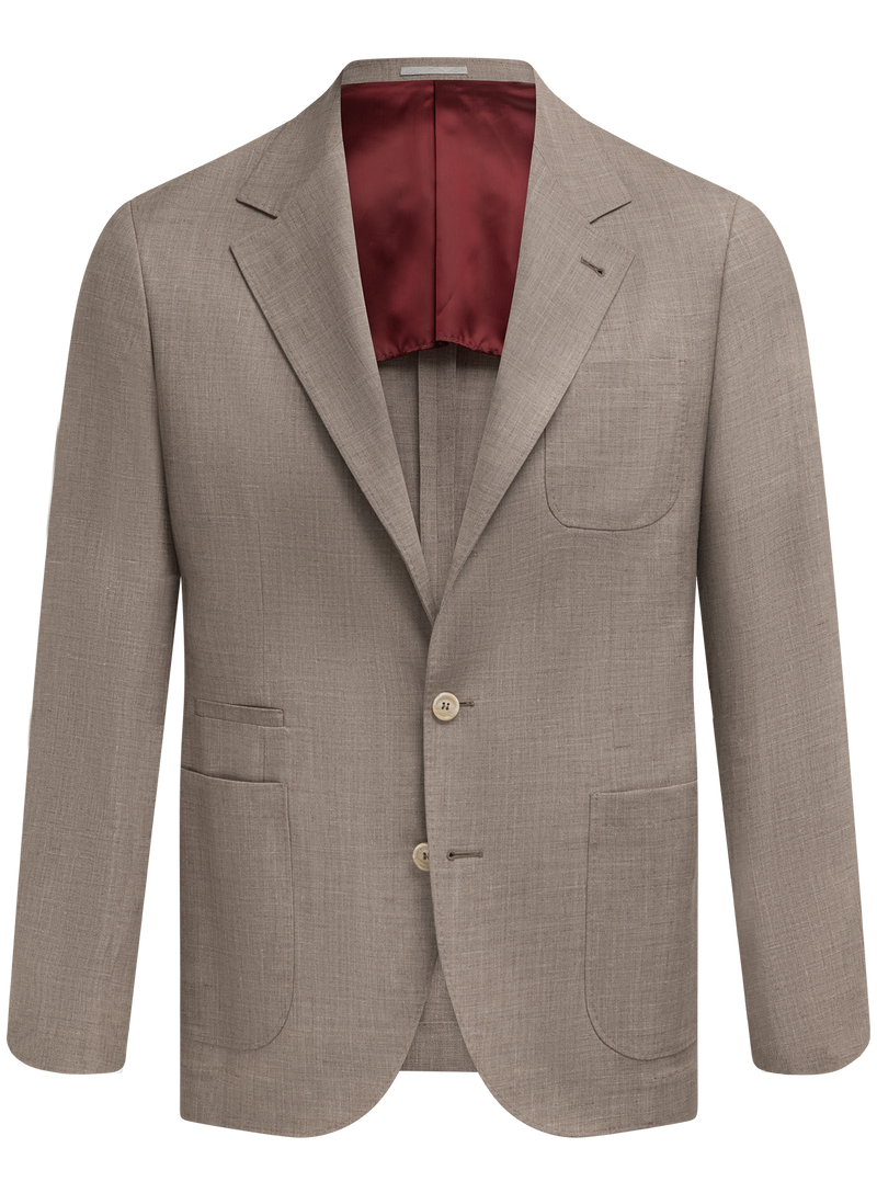 Jacket made of wool, silk and linen