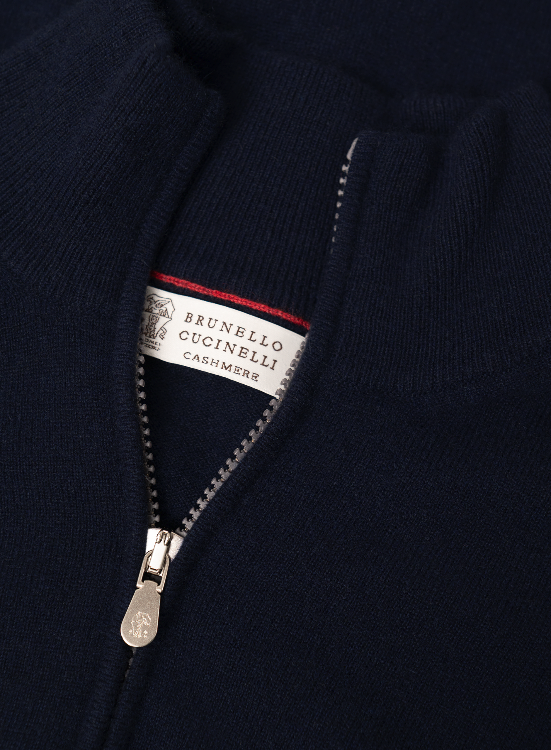 Cashmere half-zip ritsvest | FULL_WIDTH | BLUE NAVY