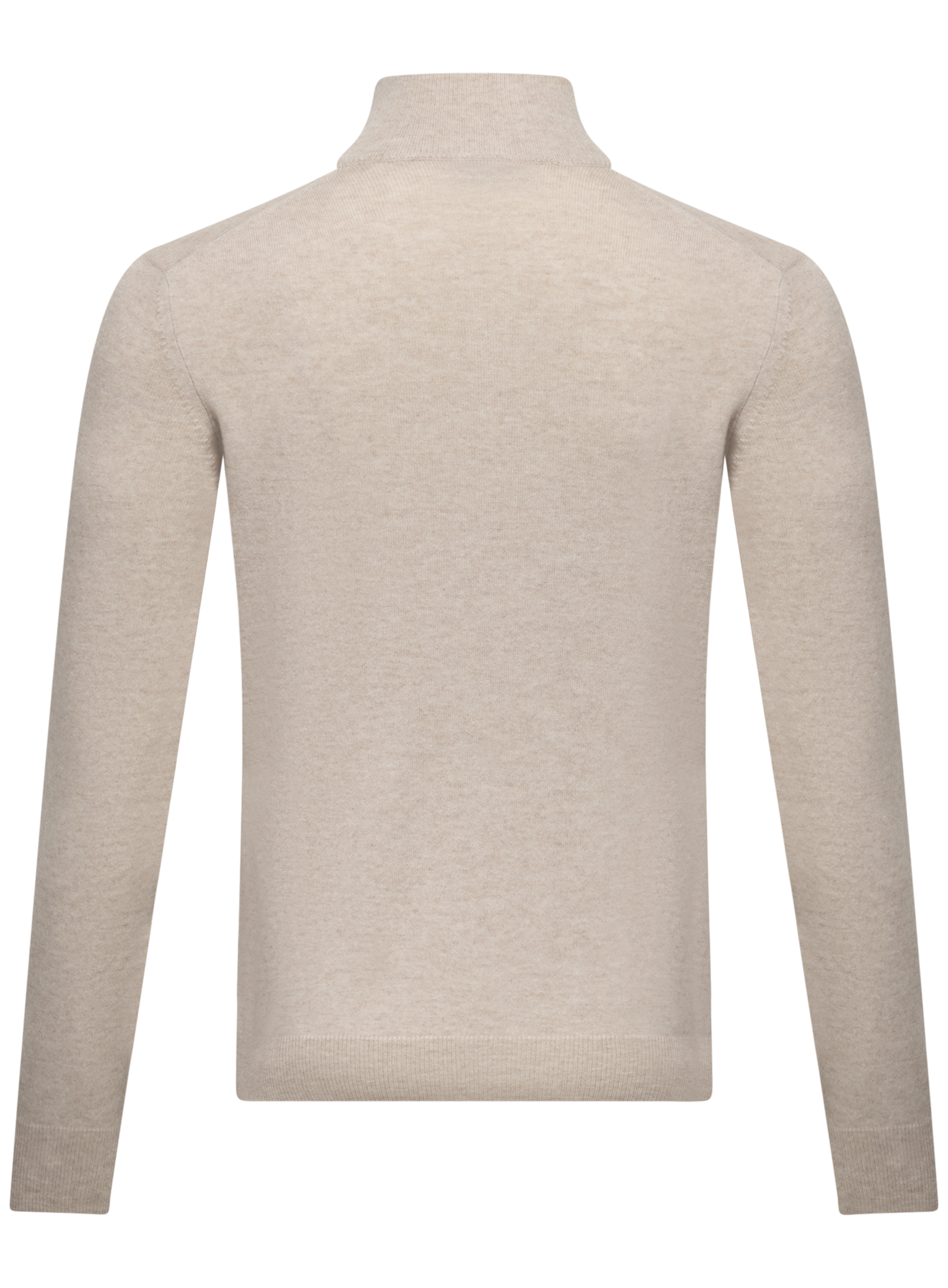 Cashmere half-zip ritsvest | Beige
