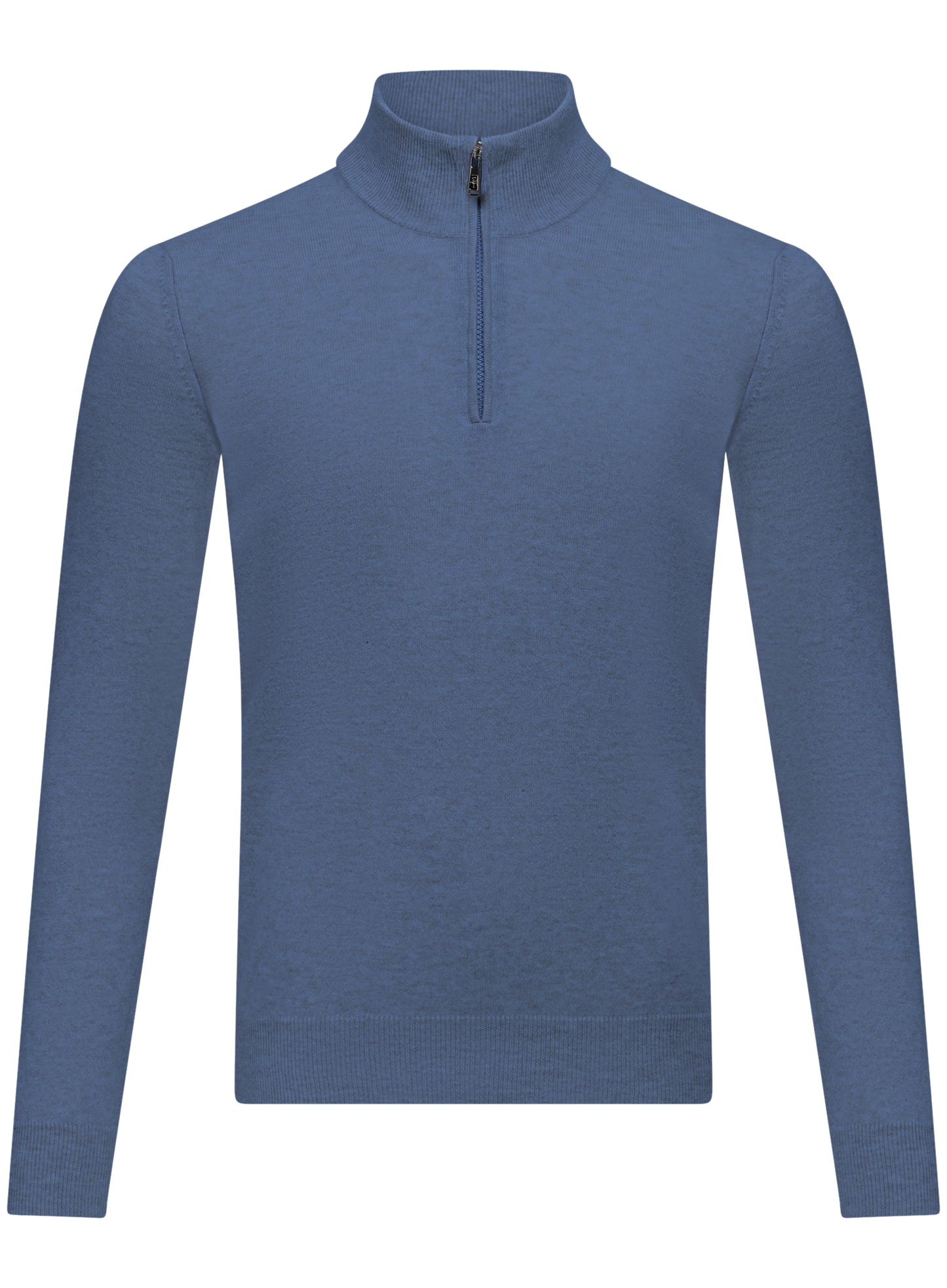 Half-zip trui van cashmere en zijde | L.Blauw