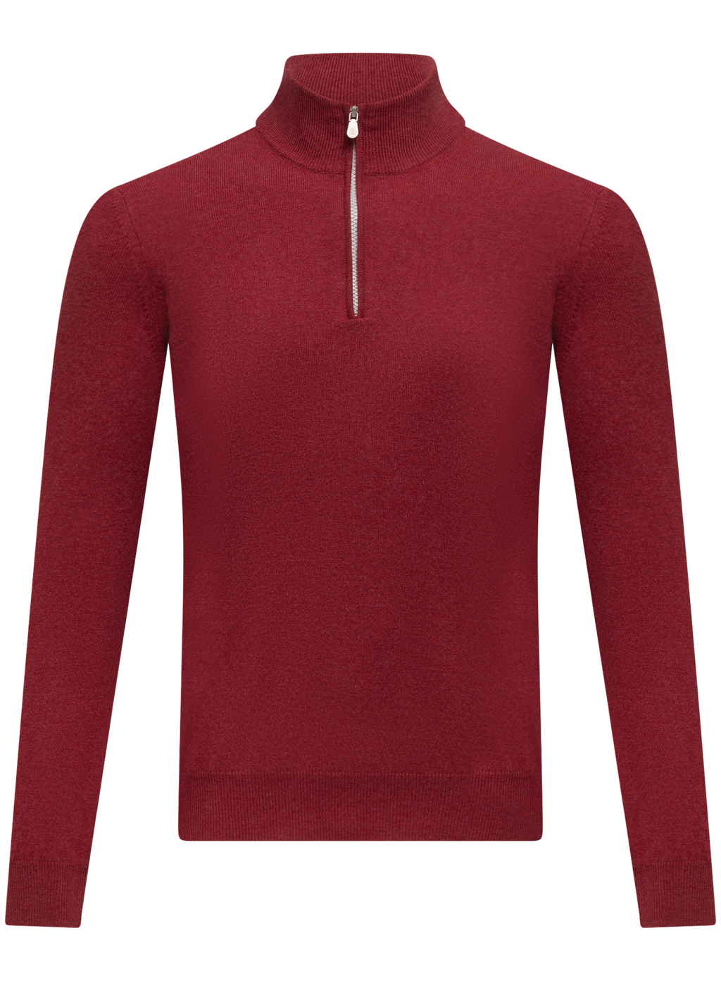 Cashmere half-zip ritsvest | Rood