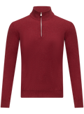 Cashmere half-zip ritsvest | Rood