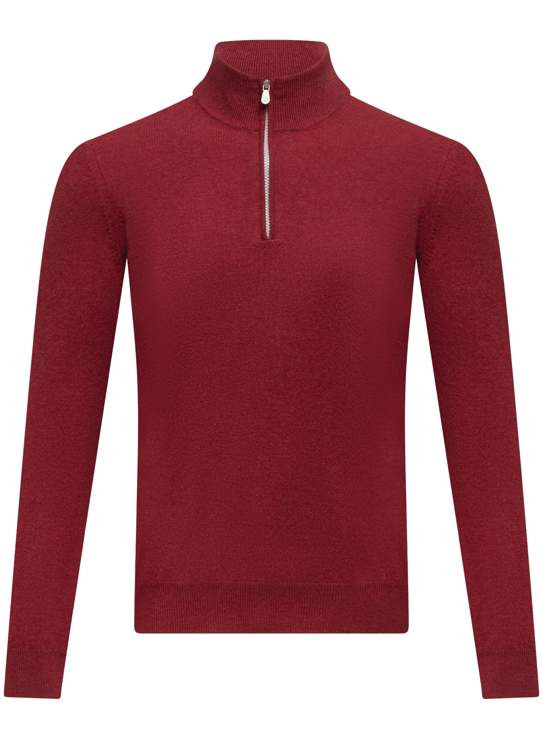 Cashmere half-zip ritsvest | FULL_WIDTH | Rood