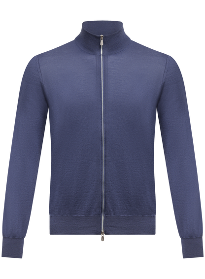 Ritsvest van cashmere en wol | Blue Denim