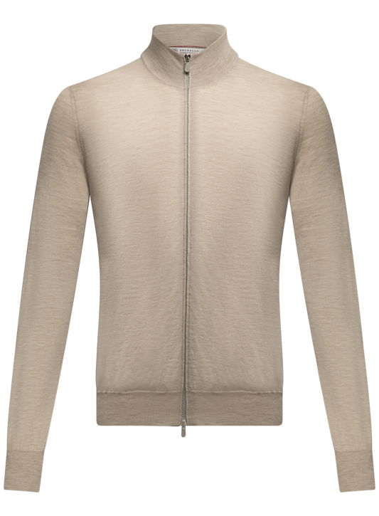 Ritsvest van cashmere en wol | Beige