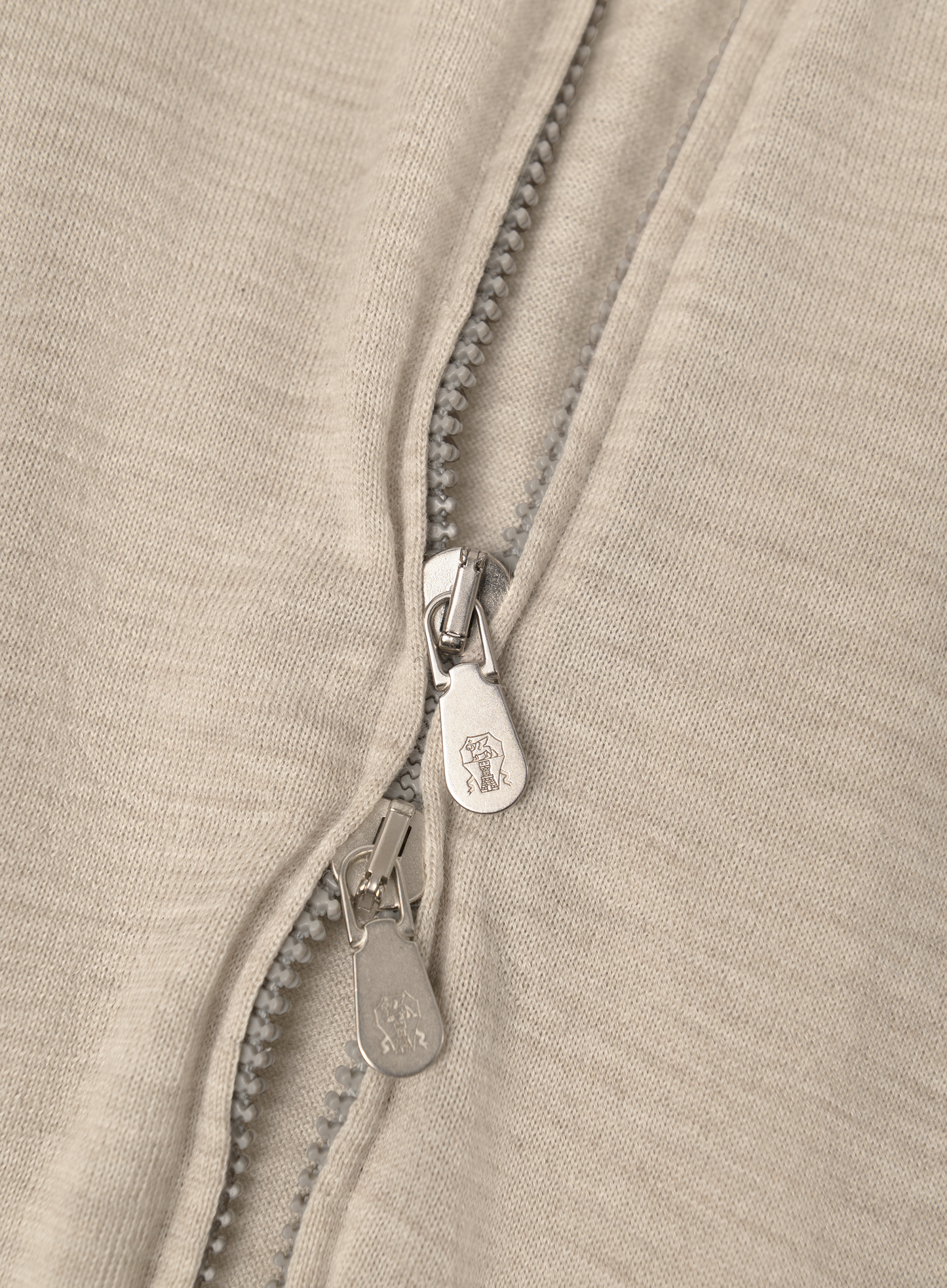 Ritsvest van cashmere en wol | Beige