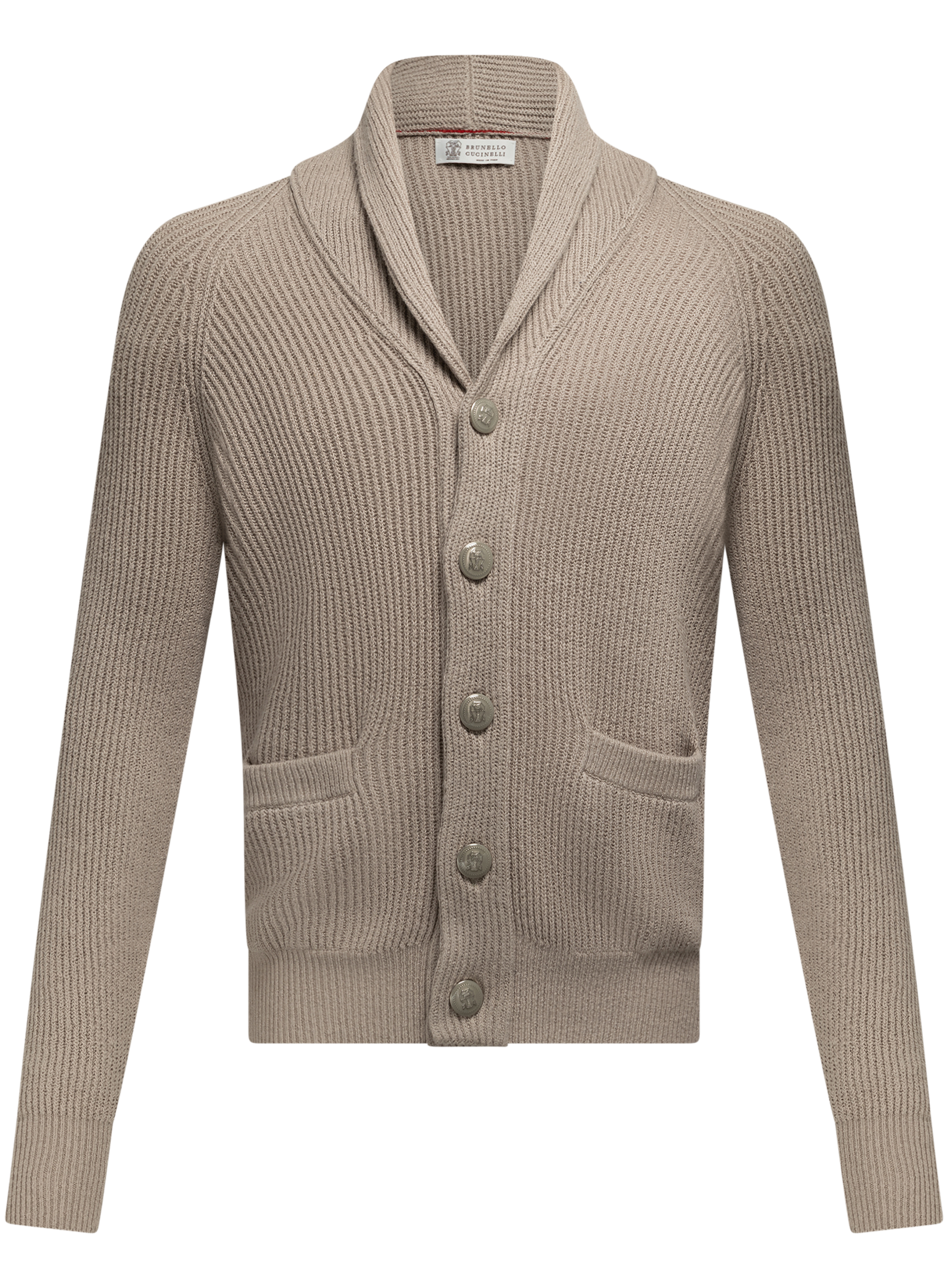 Katoenen cardigan | FULL_WIDTH | TAUPE BRUIN