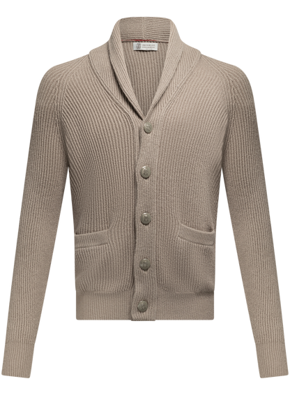 Katoenen cardigan | FULL_WIDTH | TAUPE BRUIN