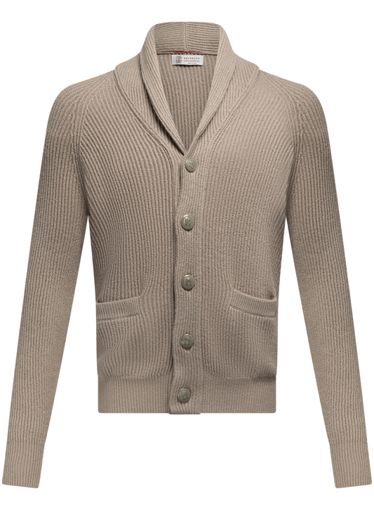 Katoenen cardigan | FULL_WIDTH | TAUPE BRUIN