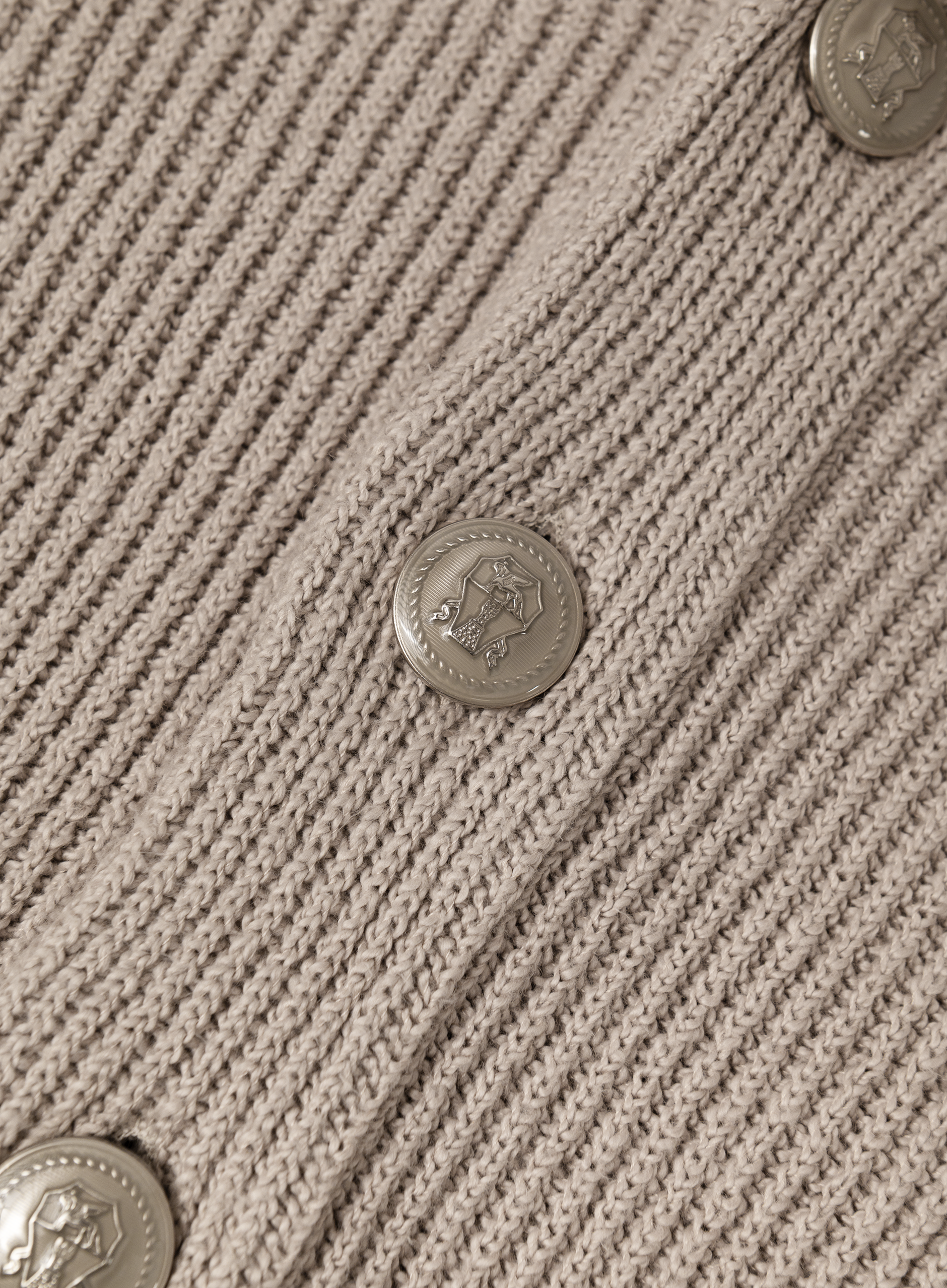 Katoenen cardigan | FULL_WIDTH | TAUPE BRUIN