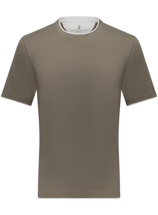 T-shirt van katoen | Groen