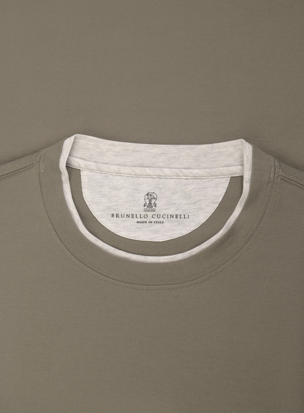 T-shirt van katoen met layered-look details | FULL_WIDTH | Groen
