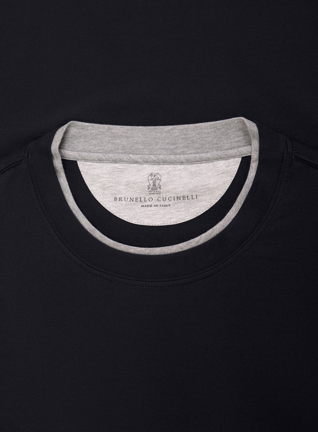 T-shirt van katoen met layered-look details | FULL_WIDTH | BLUE NAVY