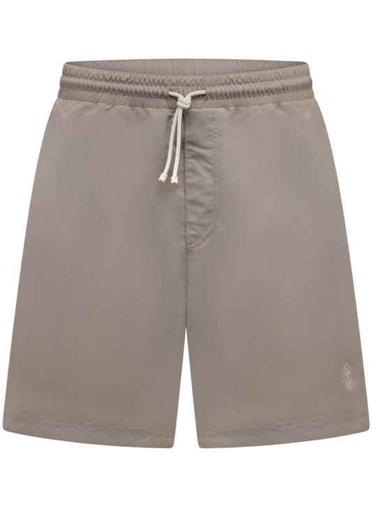 Zwemshort met trekkoord | Beige