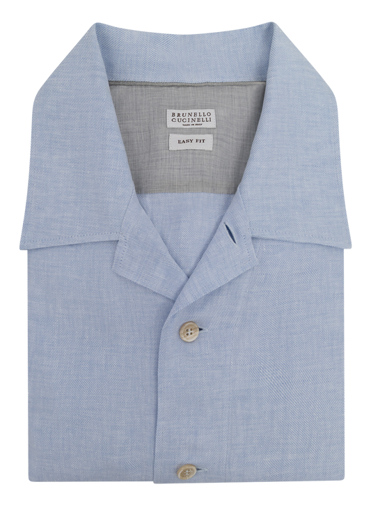 Hennep-linnen-katoen shirt | FULL_WIDTH | L.Blauw