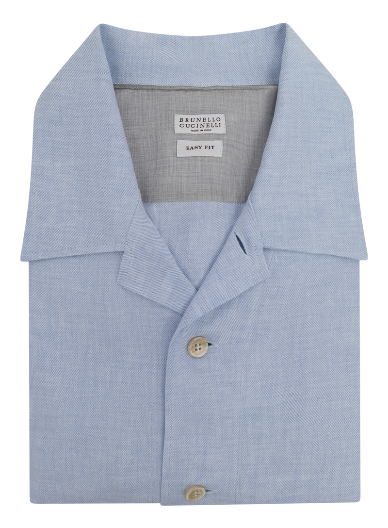 Shirt made of hemp, linen, and cotton