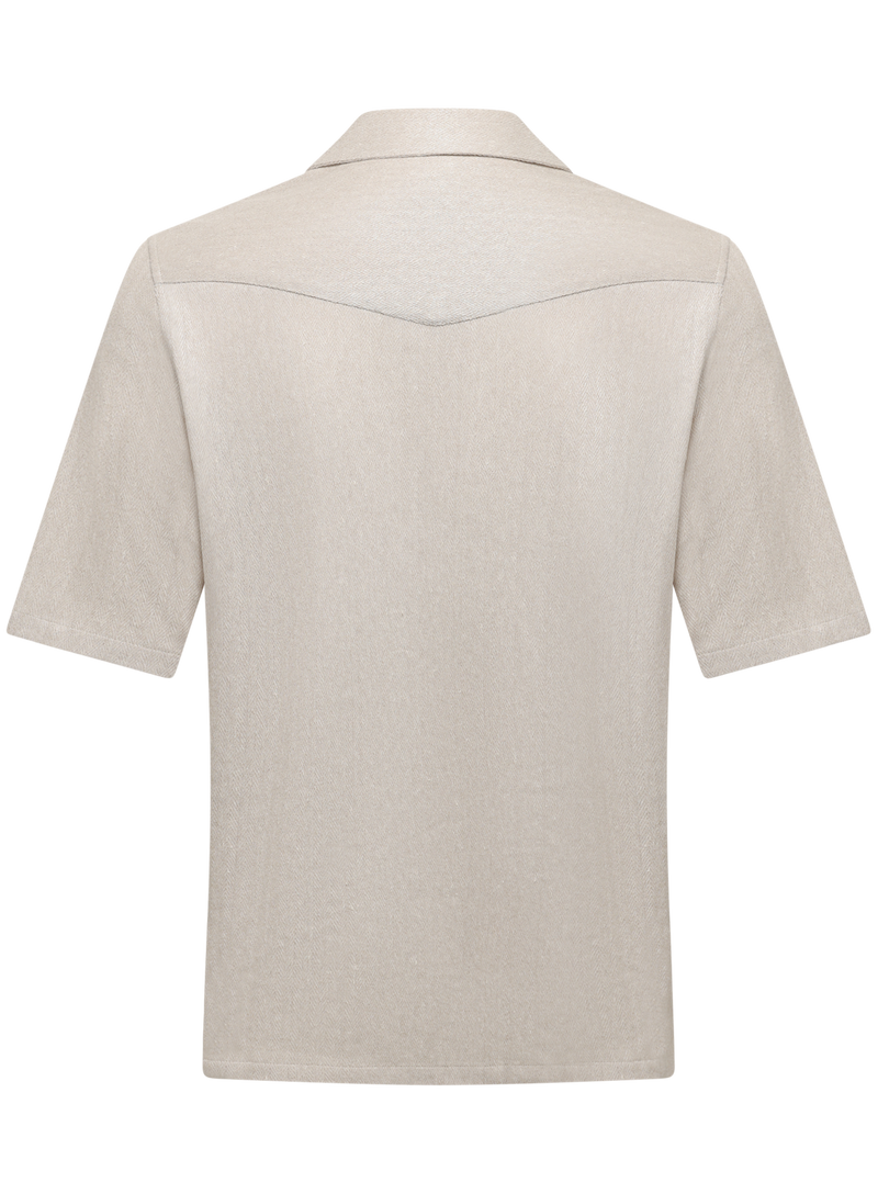 Shirt made of linen and cotton