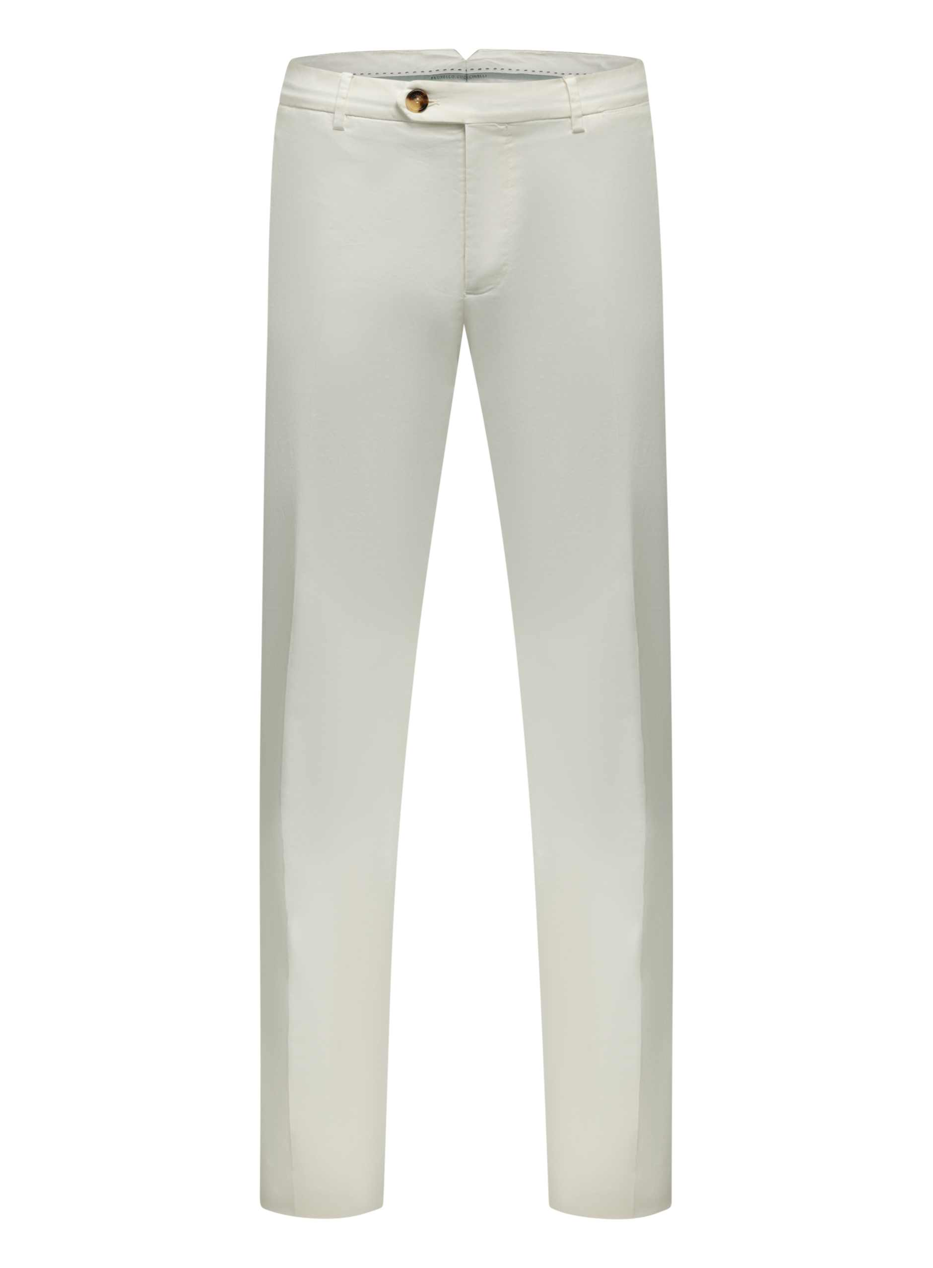 Comfort gabardine broek van katoen | Wit