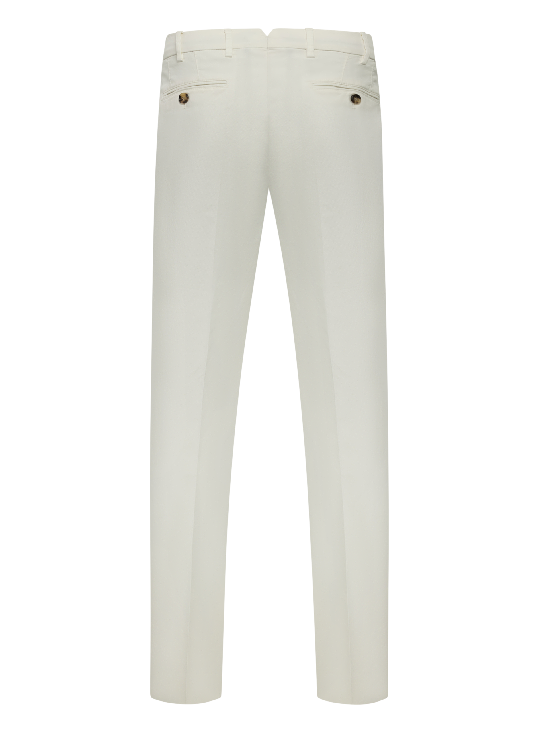 Comfort gabardine broek van katoen | Wit