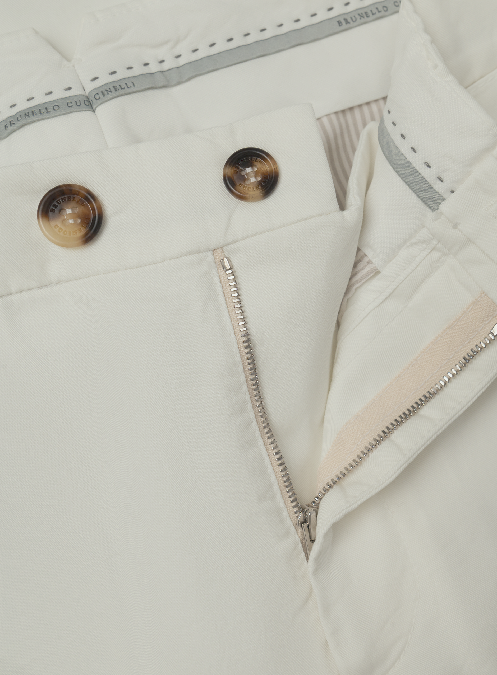 Comfort gabardine broek | FULL_WIDTH | Wit