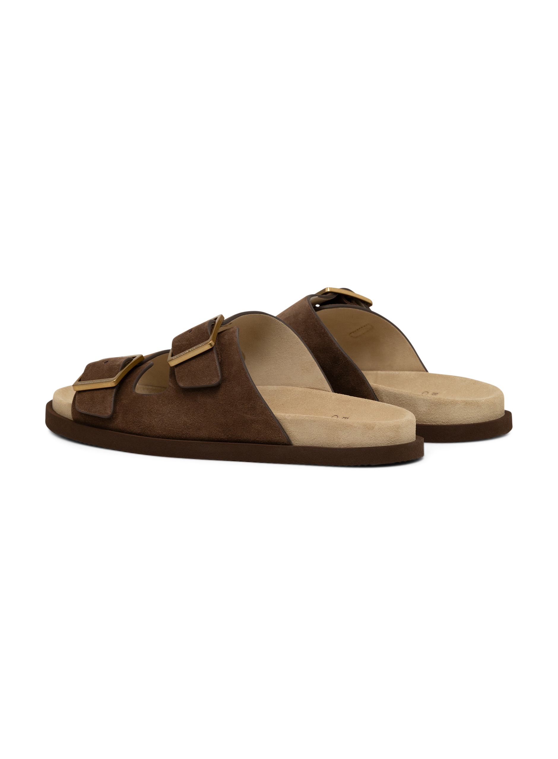 Suède sandalen | Bruin