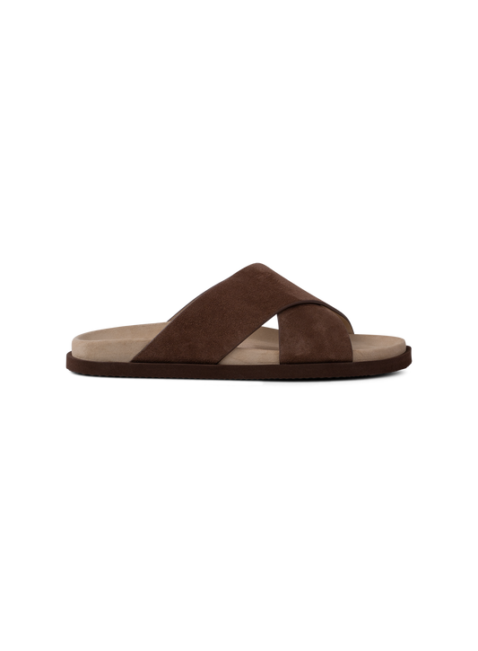 Suède sandalen | Bruin