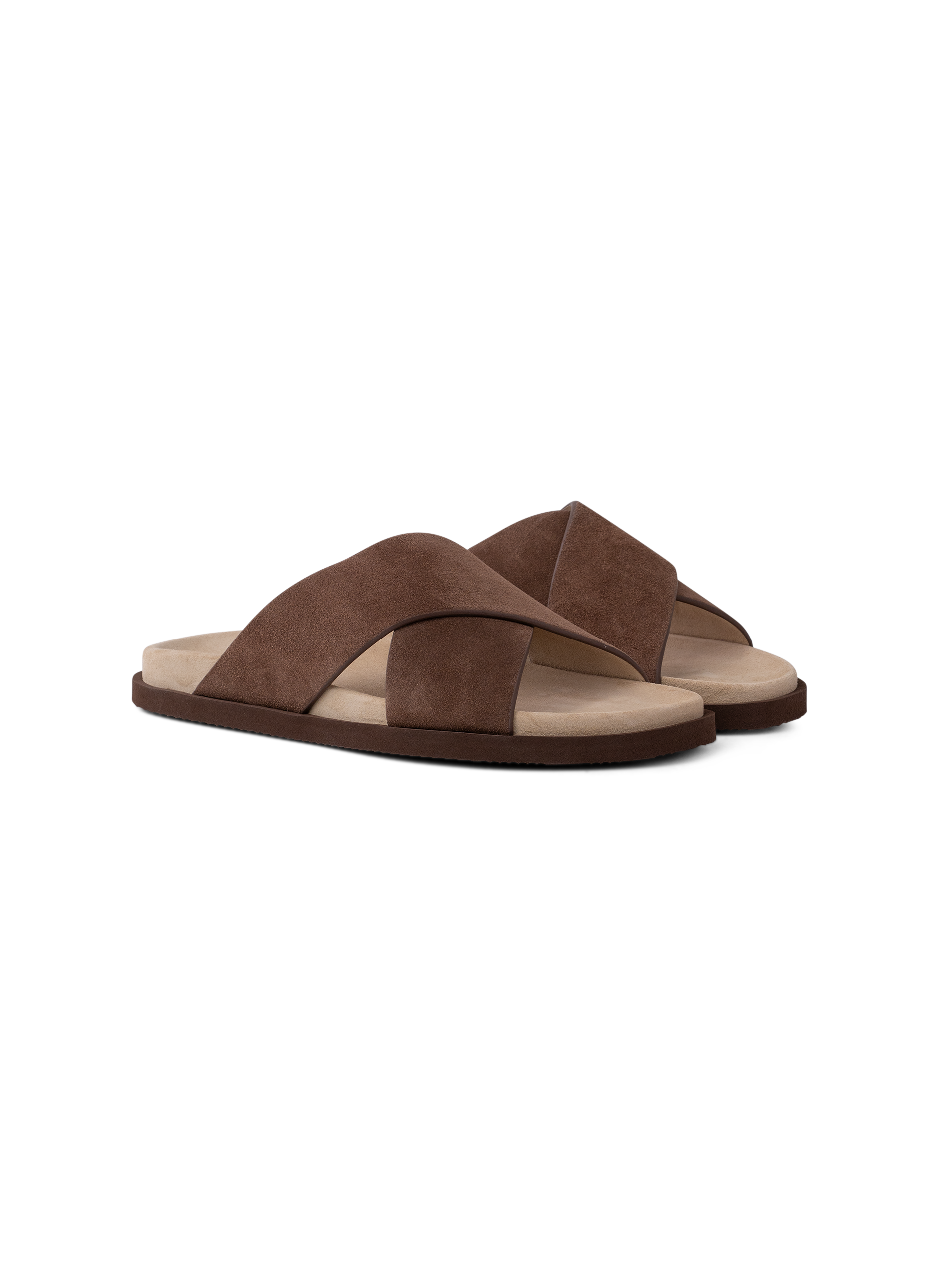 Suède sandalen | Bruin