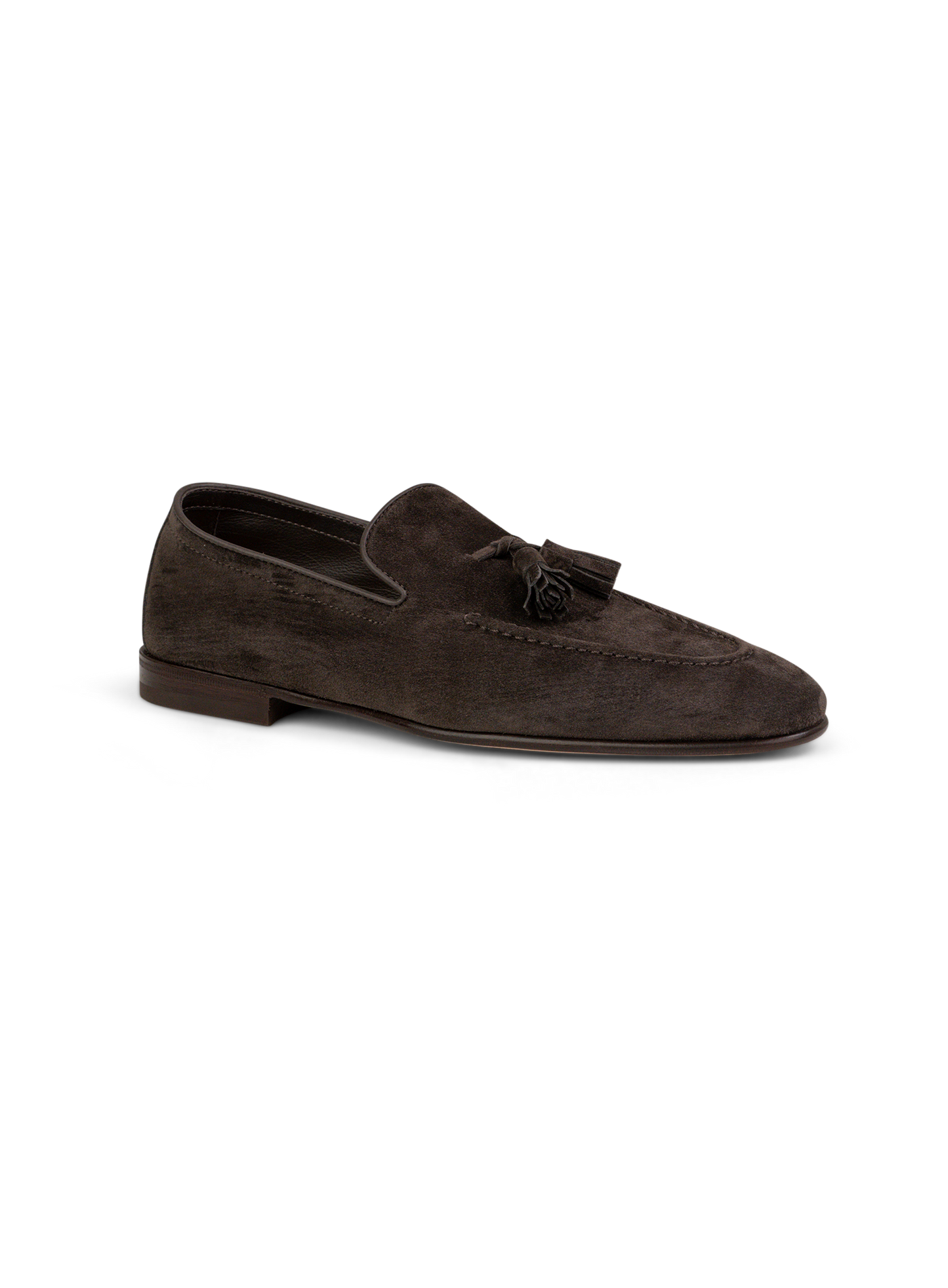 Suède tassel loafers | Antraciet