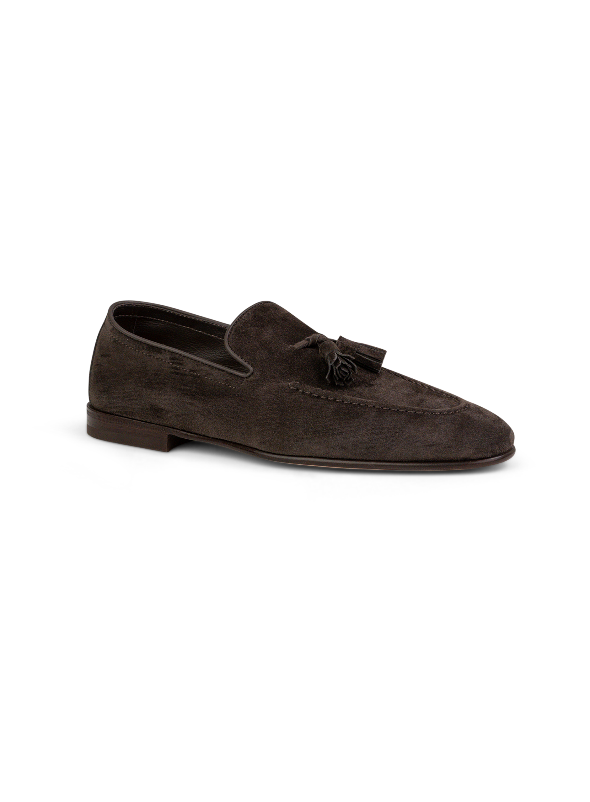 Tassel loafers van suède | Antraciet