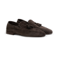 Suède tassel loafers | Antraciet