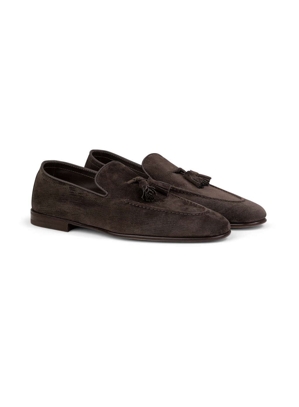 Tassel loafers van suède | Antraciet