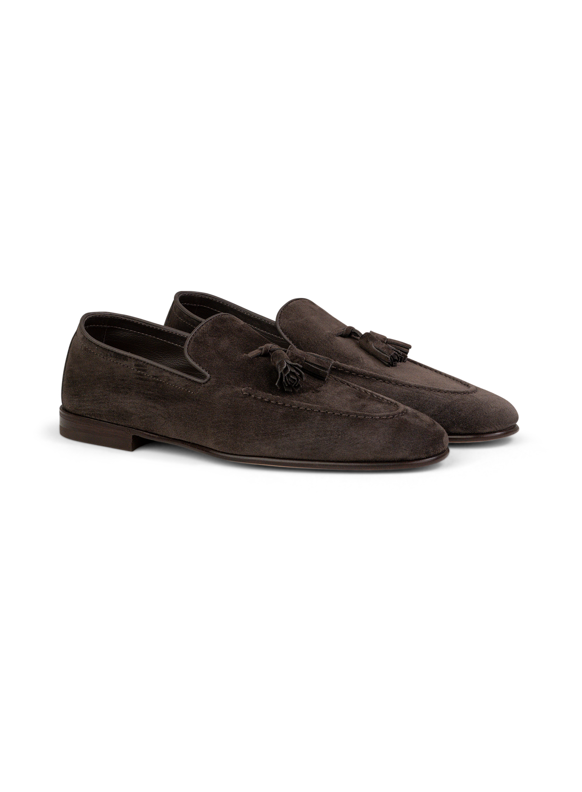 Tassel loafers van suède | Antraciet