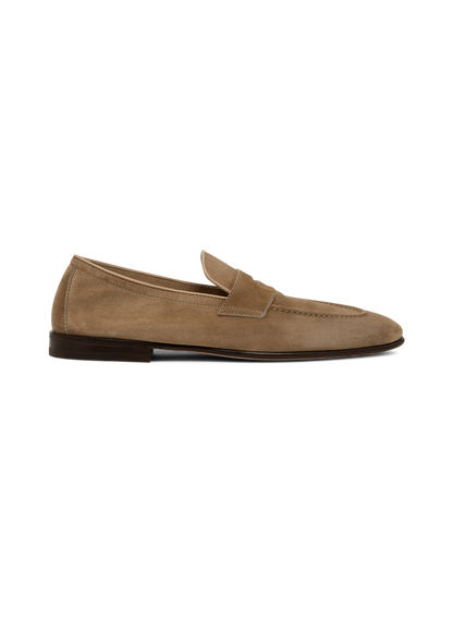 Suède penny loafers | Beige