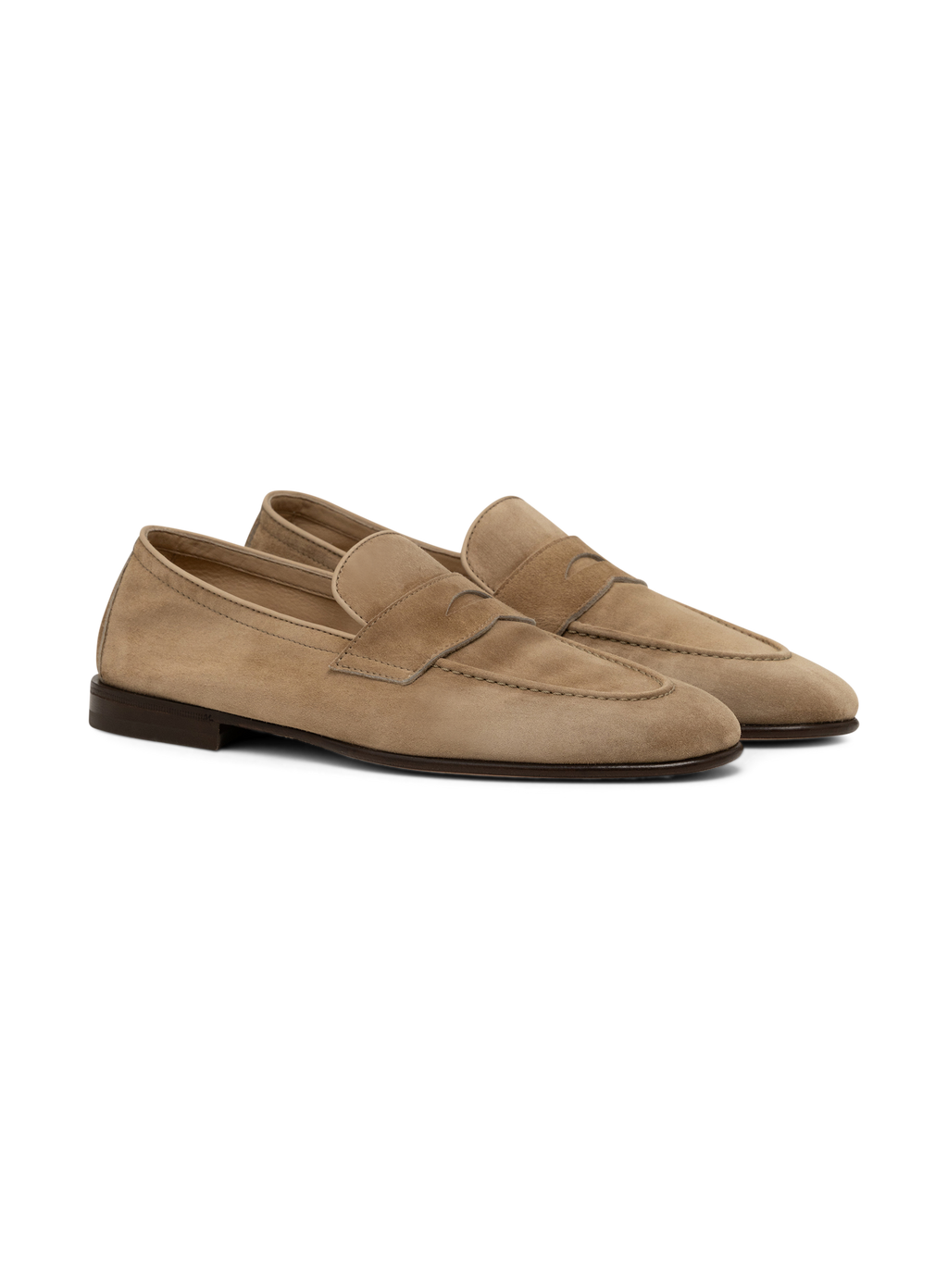 Suède penny loafers | Beige