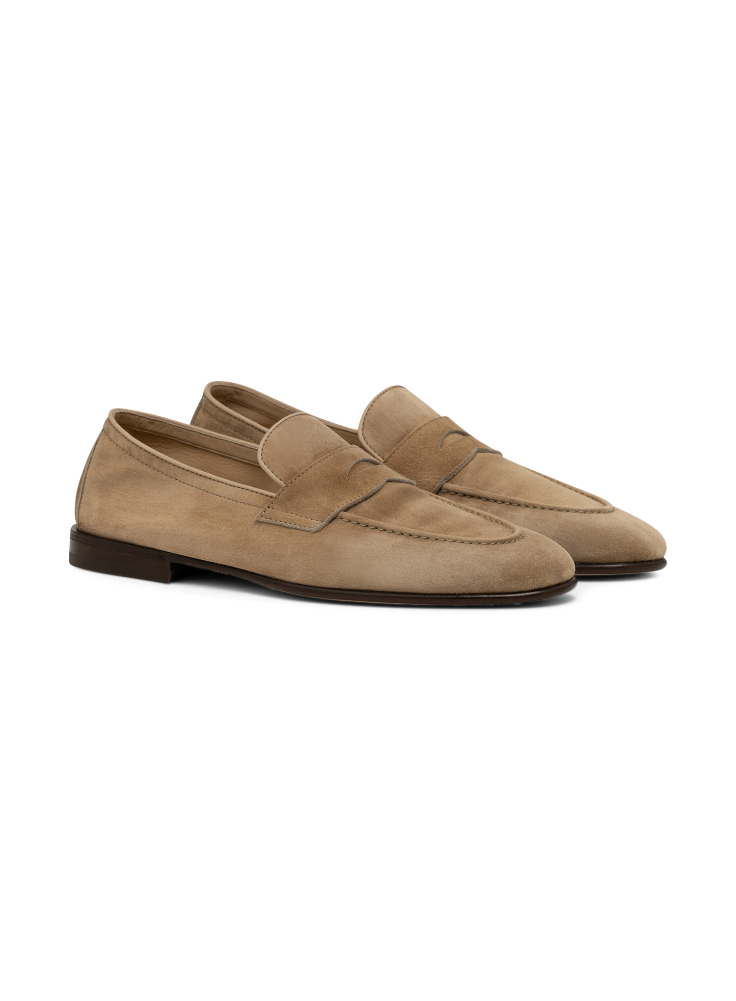 Suède penny loafers | Beige
