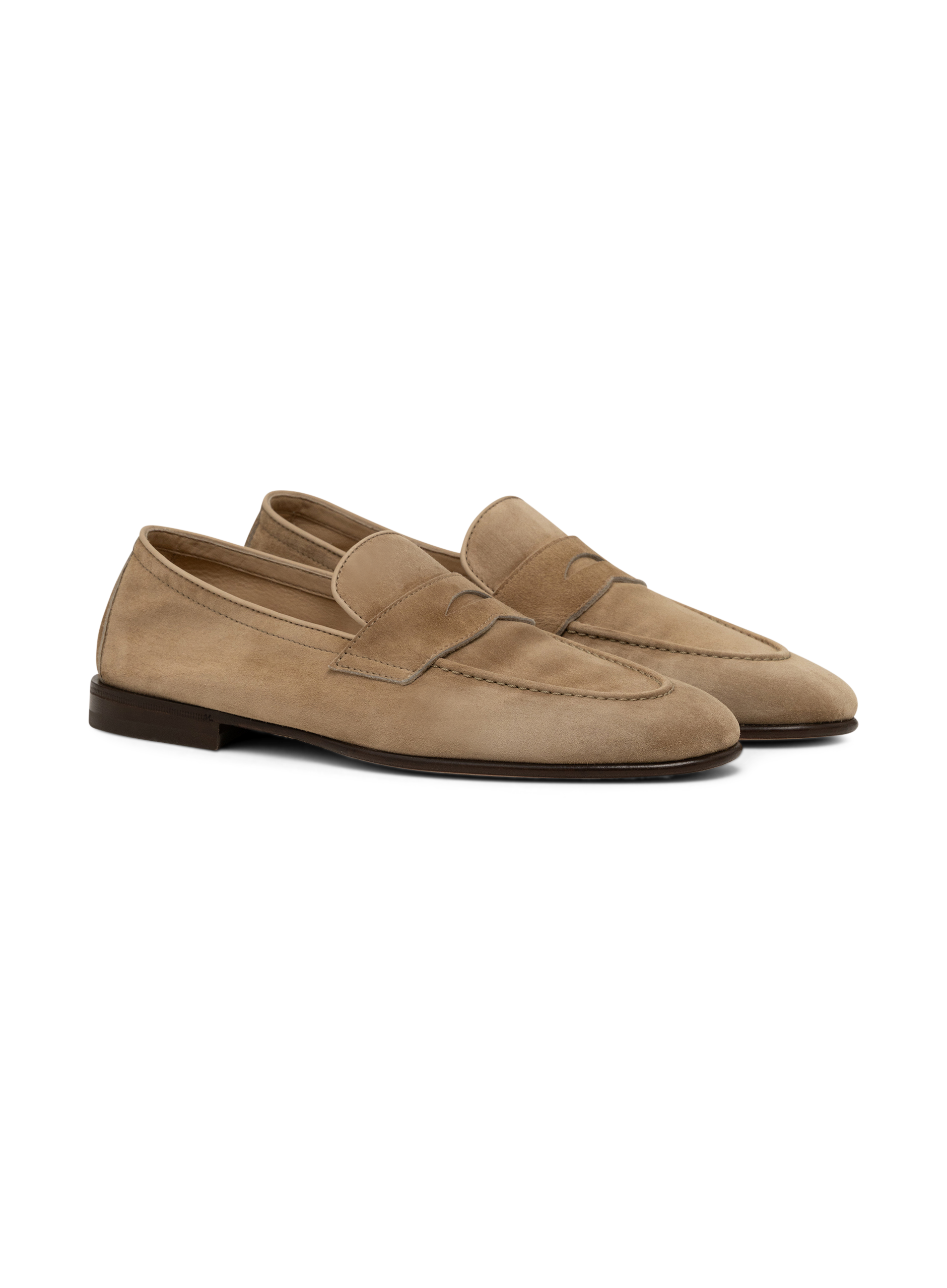 Suède penny loafers | Beige